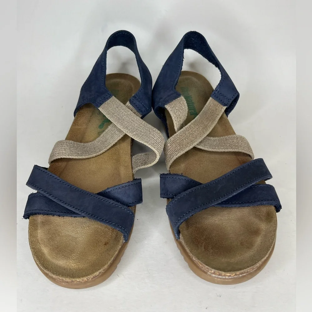 bionatura sandals Women Size 39 US 8 Blue/tan Leather/textile Upper - Picture 5 of 15